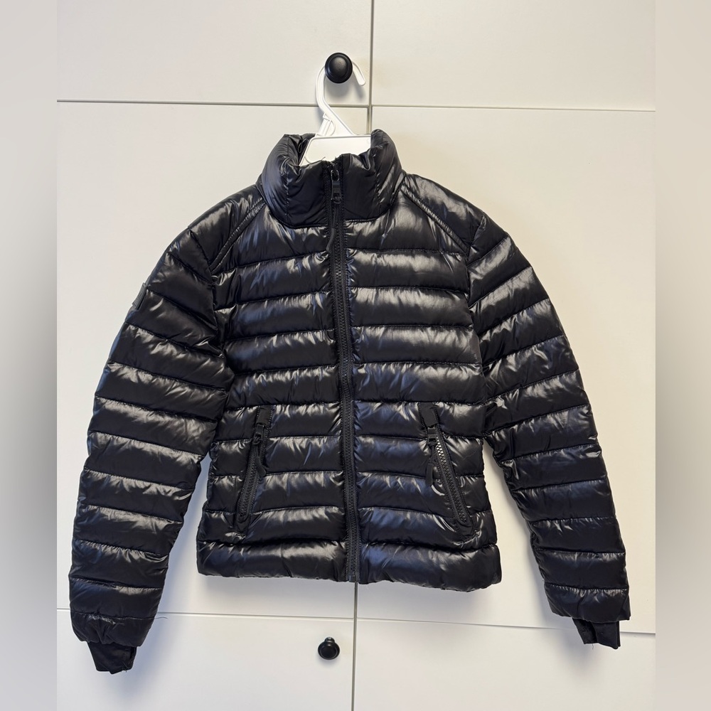 SAM. Kids Shiny Black Puffer Jacket. Size 8.